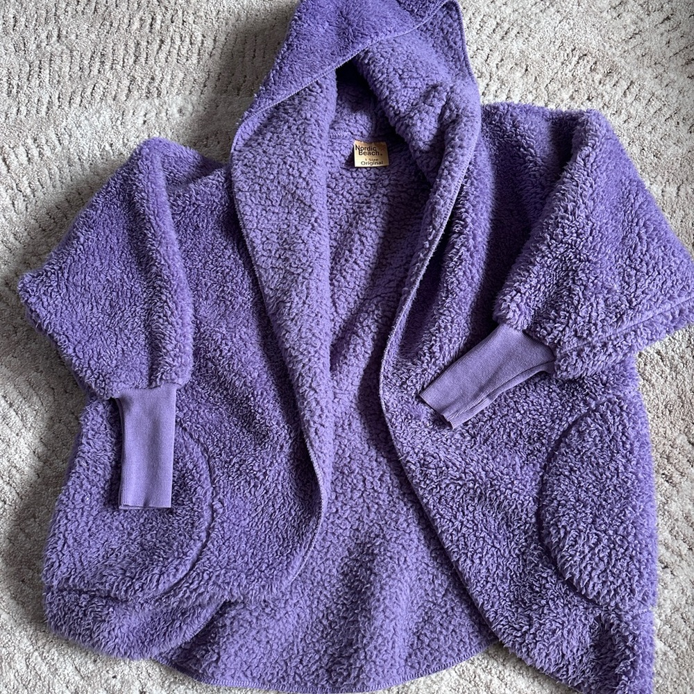 Nordic Beach Lavender Teddy Jacket for Women